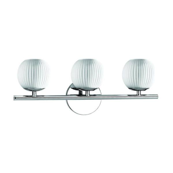 Eurofase Orvino Collection 3-Light Chrome Wall Bath Bar Light