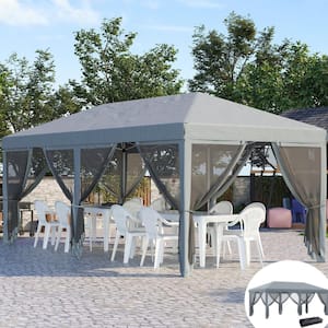10 ft. x 20 ft. Pop Up Canopy Tent with Netting, Heavy Duty Instant Sun Shelter, Large Tents for Parties with Carry Bag