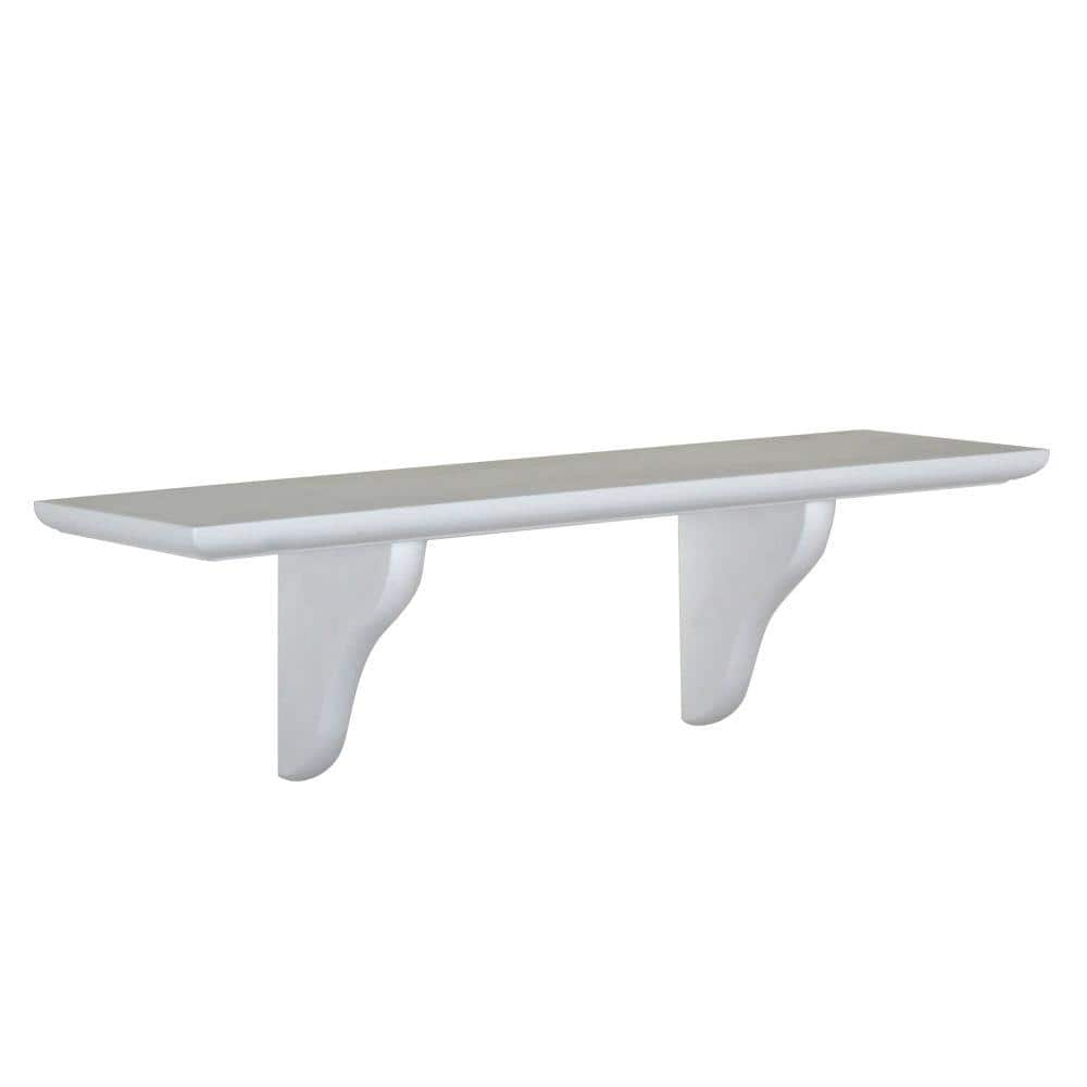 PRIVATE BRAND UNBRANDED 16 in. W x 5 in. D White Classic Shelf Kit