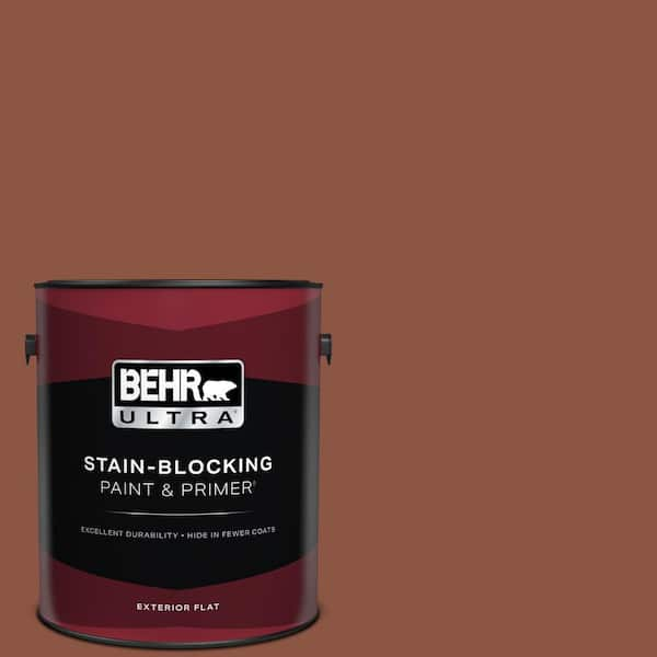 BEHR ULTRA 1 gal. #S180-7 True Copper Flat Exterior Paint & Primer