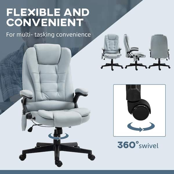 Vinsetto 6 Point Vibrating Massage Office Chair with Lumbar Heat