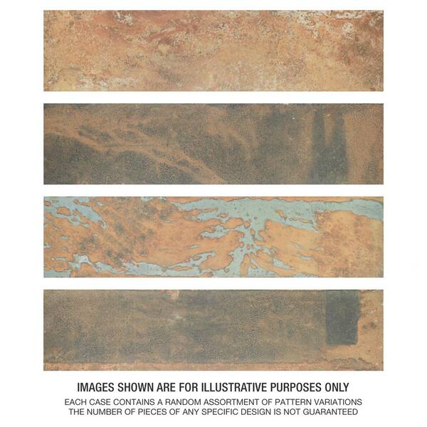 Merola Tile Maheno Mix 8-1/2 in. x 35-1/2 in. Porcelain Floor and