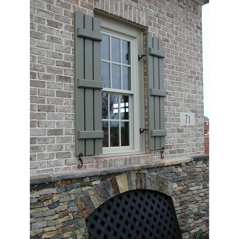 Unfinished Pine Board and Batten Exterior Shutters, 40" x 12"
