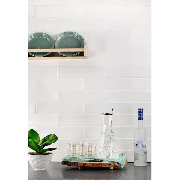 Pallet of Strait White 3 in. x 12 in. Matte Ceramic Subway Wall Tile (516.48 sq. ft./Pallet)