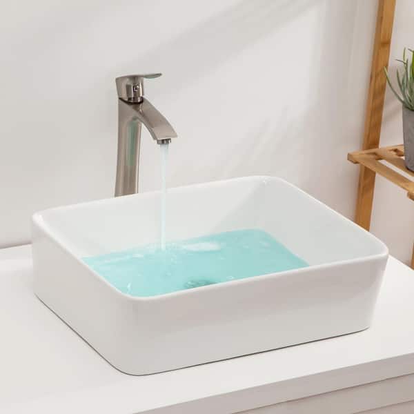Lordear 19 In X 15 Bathroom Vessel Sink And Faucet Combo Modern Rectangle White Porcelain Ceramic Vanity Lmp18001 Ss - Sink And Faucet Combo Bathroom Lordear 19 In X 15 Bathroom Vessel Sink And Faucet Combo Modern Rectangle White Porcelain Ceramic Vanity Lmp18001 Ss - Sink And Faucet Combo Bathroom