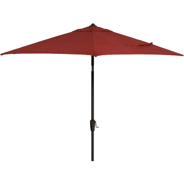 Hanover Montclair 9 ft. Market Patio Umbrella in Chili Red