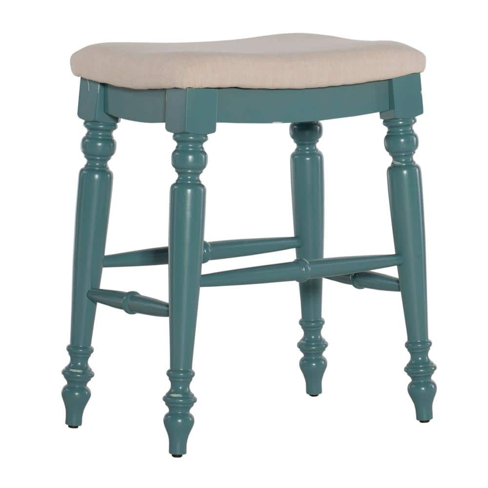 Linon Home Decor Marino Blue Backless Counter Stool THD01938 - The Home