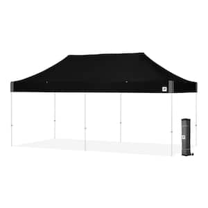 Vantage Series 10 ft. x 20 ft. Black Instant Canopy Pop Up Tent with Roller Bag