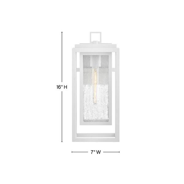 HINKLEY - Republic 1-Light Textured White Hardwired Outdoor Wall Lantern Sconce