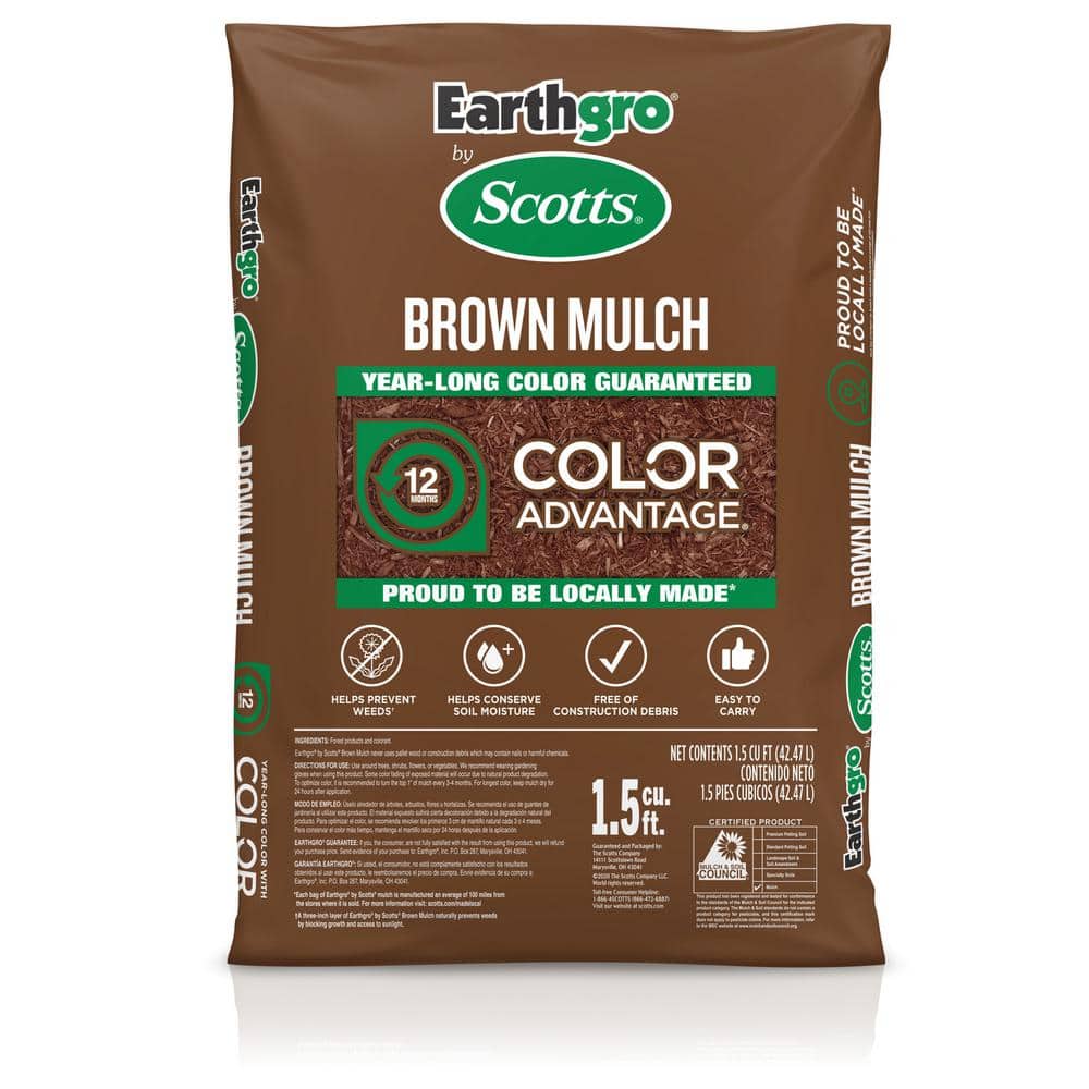 Image of Scotts EarthGro Brown Mulch in a Landscape