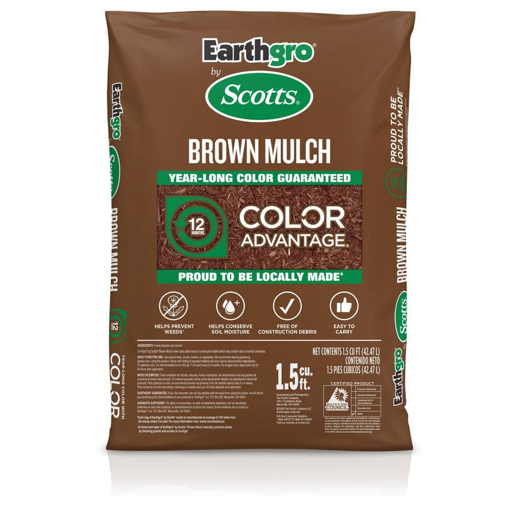 Image of Scotts Earthgro Brown Mulch in a birdbath