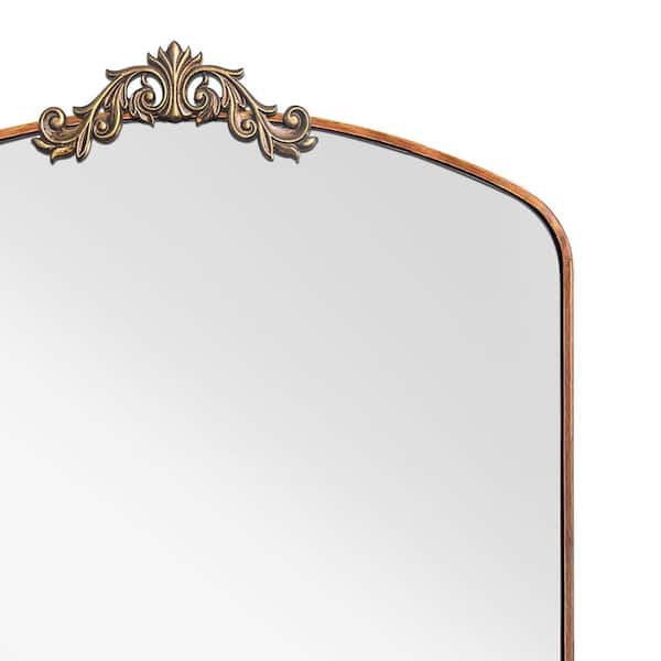 JUJABU 36 in. W x 66 in. H Arched Metal Framed Mirror for Bedroom