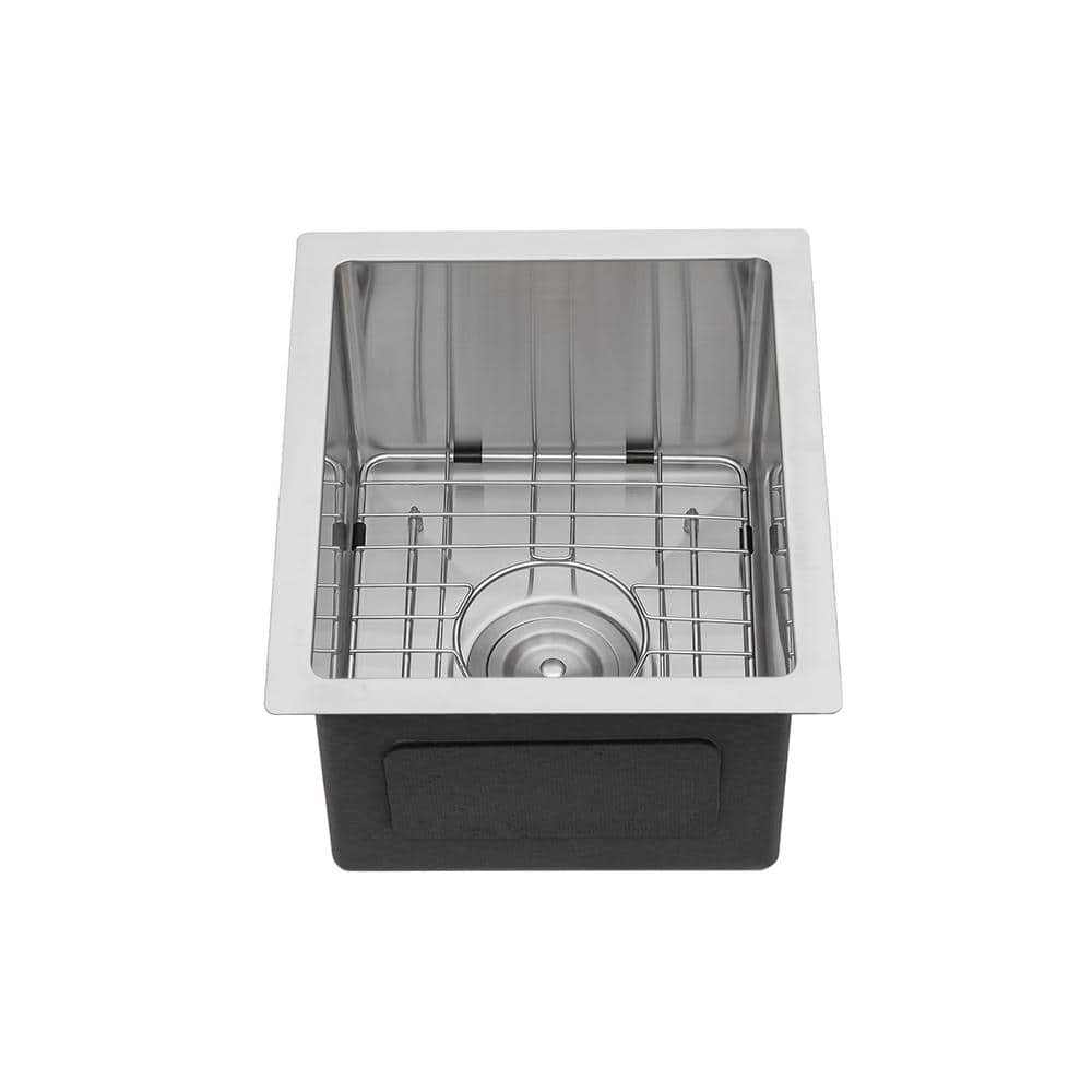 Modland Loile 13 In L Undermount Single Bowl 16 Gauge Brushed Nickel Stainless Steel Kitchen