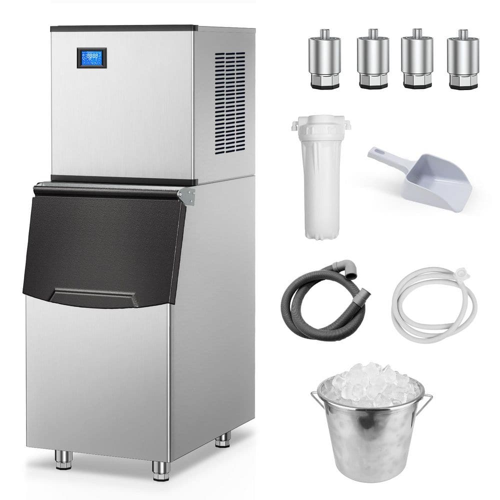 23 in. 500 lbs. Per Day Split Commercial Ice Maker 156 Full Size High-Density Ice Cubes/Cycle Freestanding in Silver price history on PriceWatchPro