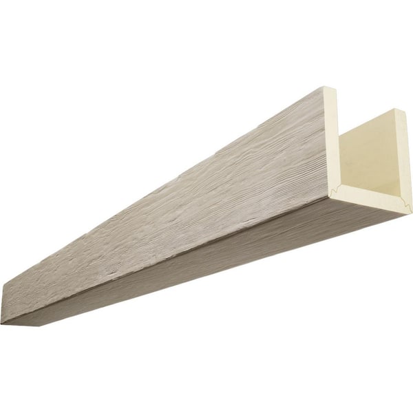 Ekena Millwork Endurathane 10 in. H x 4 in. W x 22 ft. L Rough Sawn Sand Dune Faux Wood Beam