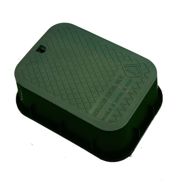 DURA 15 in. x 21 in. x 6 in. Deep Extension Valve Box in Green Body Green Lid