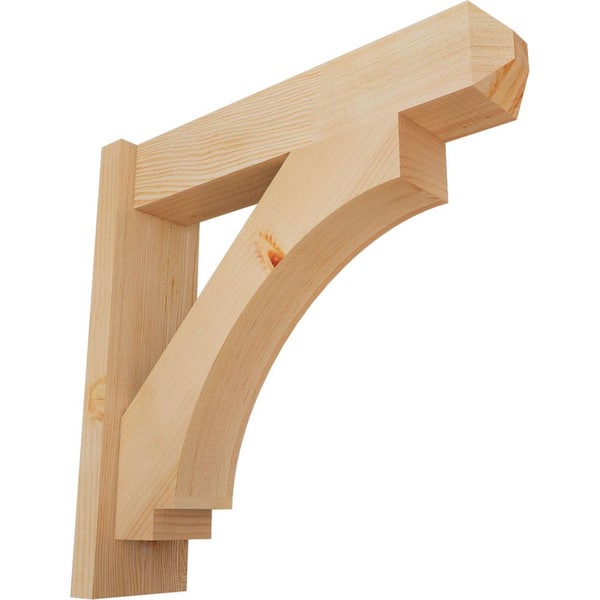 Ekena Millwork 6 in. x 22 in. x 22 in. Douglas Fir Imperial Craftsman Smooth Outlooker