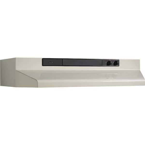 Broan-NuTone 46000 Series 30 in. 260 Max Blower CFM Covertible Under-Cabinet Range Hood with Light in Bisque