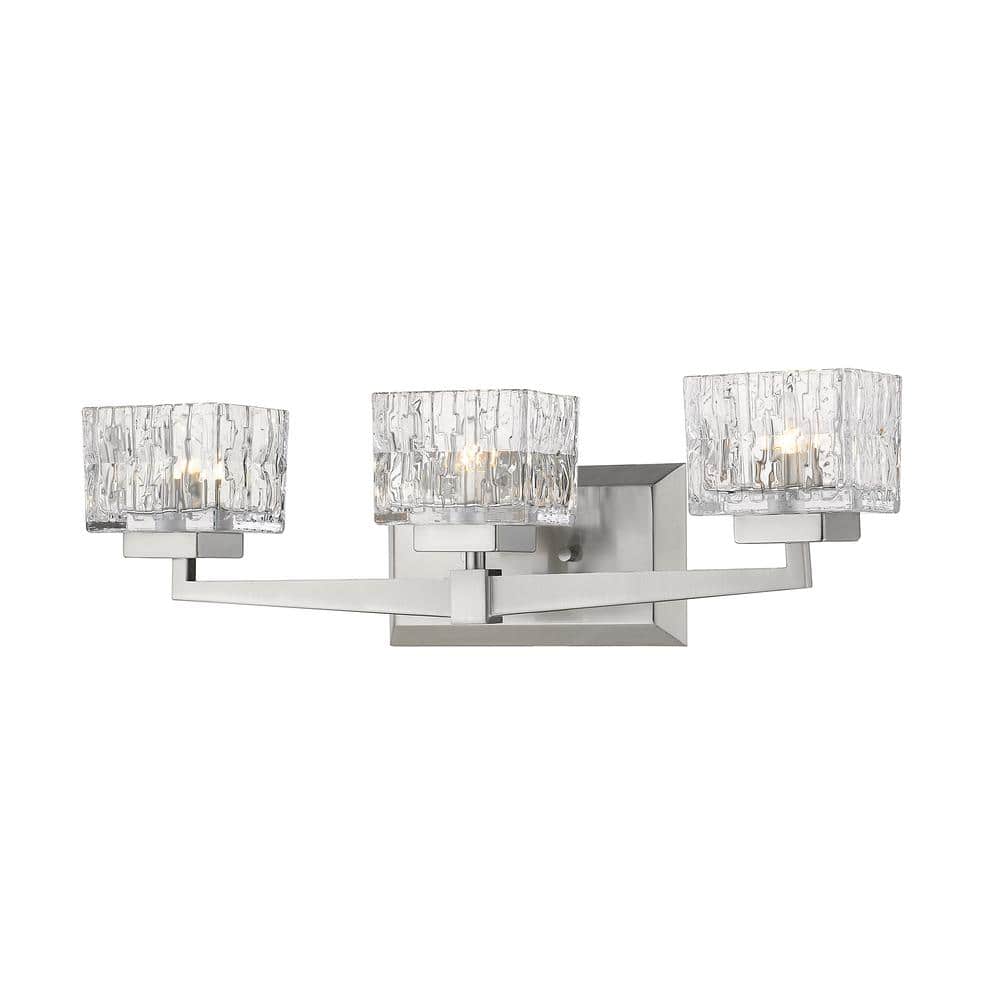 UPC 685659143188 product image for Rubicon 22 in. 3-Light LED Brushed Nickel Vanity Light with Clear Glass | upcitemdb.com