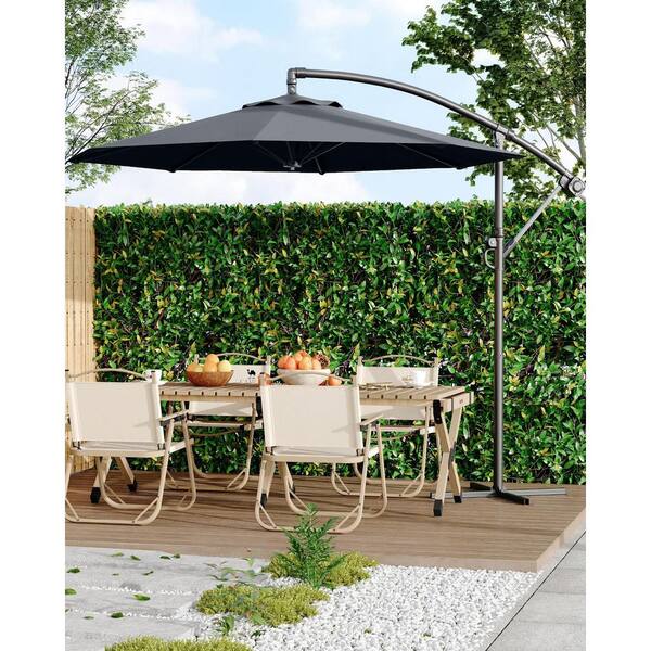 ace patio umbrella base ACEGOSES 10 x 6.5ft LED Rectangle Outdoor Patio Deck Market Outside Table  Umbrellas with Non-Fading Polyester canopy,Lake Blue