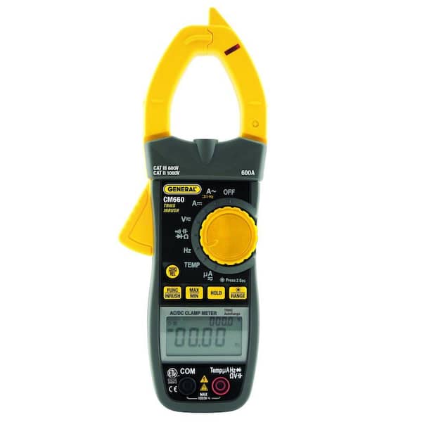 General Tools Heavy Duty Auto Ranging True RMS AC/DC Clamp Meter with NCV Detection