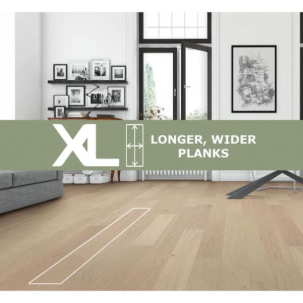 Cassian XL Euro Oak 3/8 in. T x 7.5 in. W Tongue and Groove Wire Brushed Engineered Hardwood Flooring(34.36 sq.ft./Case)