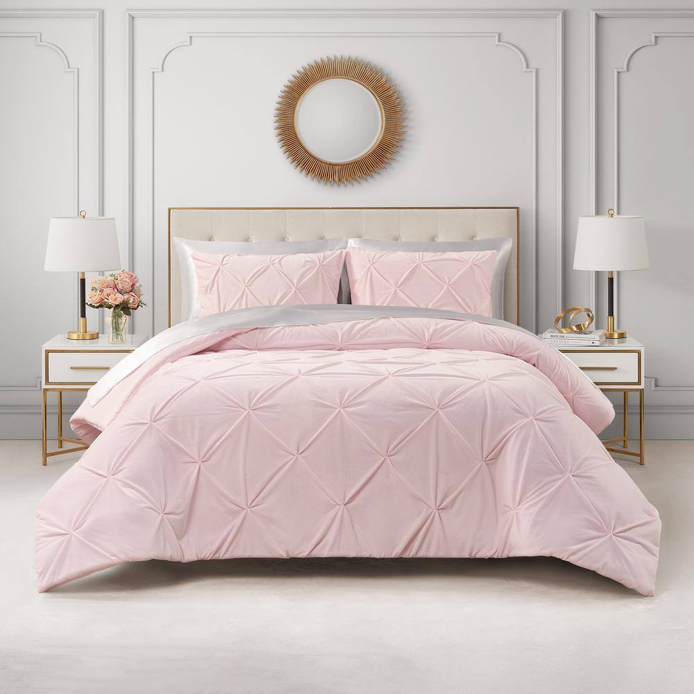 JUICY COUTURE Kiss Pleat Micro Mink 2-Piece Pale Pink Polyester