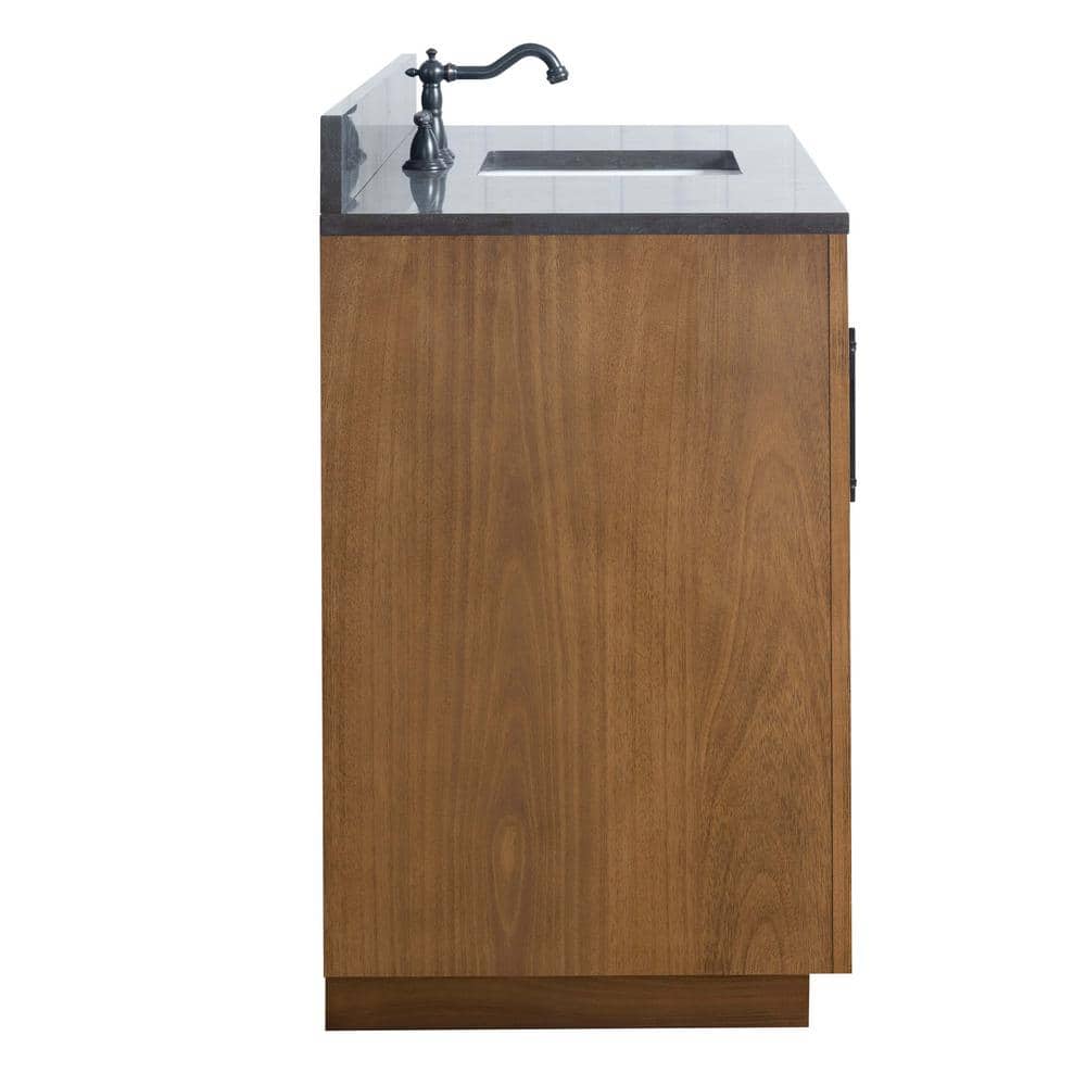 60" Single Bathroom Vanity Set with Black Limestone Top
