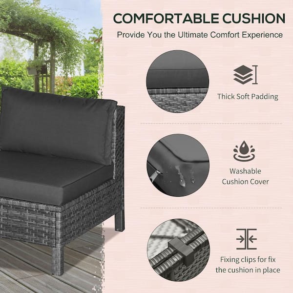 Outsunny 9 best sale piece outdoor furniture