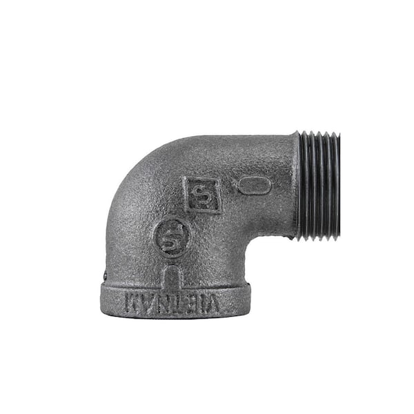 STZ 1 in. Black Iron 90-degree FIP x MIP Street Elbow
