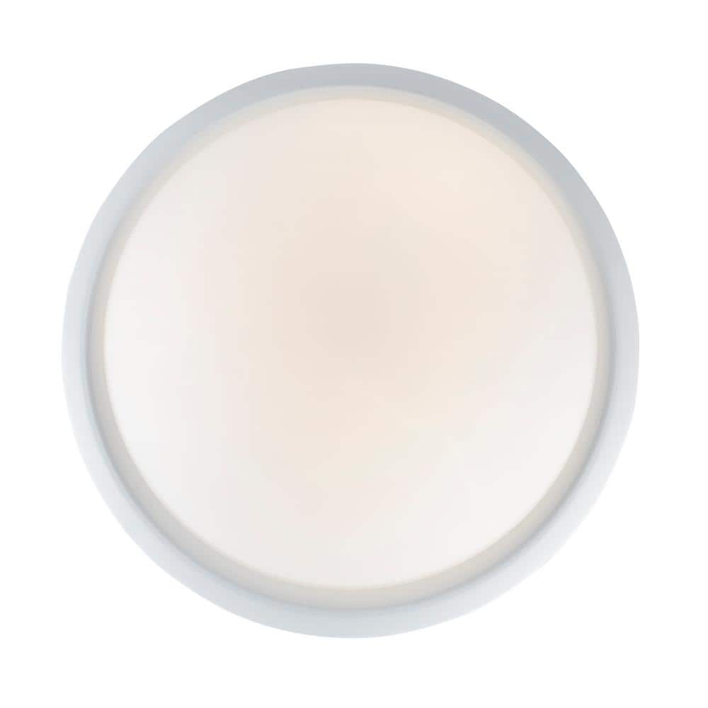 Bliss 15" White Frosted Glass Flush Mount Ceiling Light