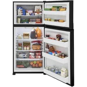 30 in. 20 cu. ft. Freestanding Top Freezer Refrigerator in Black Energy Star