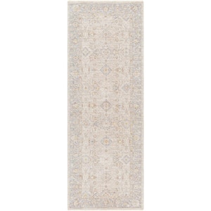 Amira Taupe 3 ft. x 7 ft. Orential Indoor Runner Area Rug