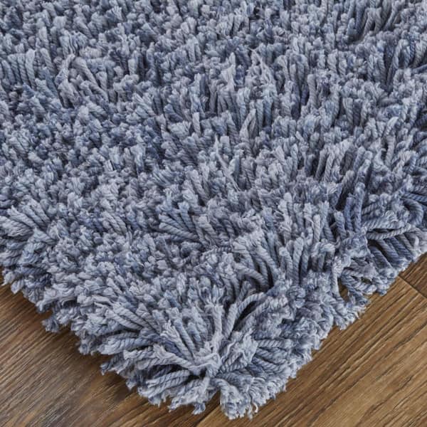 Blue Solid Color 10 ft. x 14 ft. Area Rug