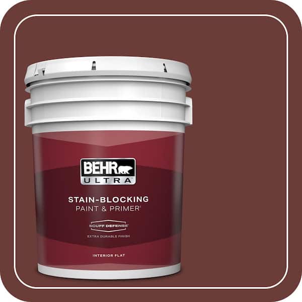 BEHR ULTRA 5 gal. #BXC-69 Cimarron Extra Durable Flat Interior Paint & Primer