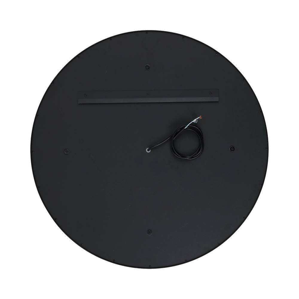 Erdem 30" Round Vanity Mirror with Silver and Gold LED Lighting