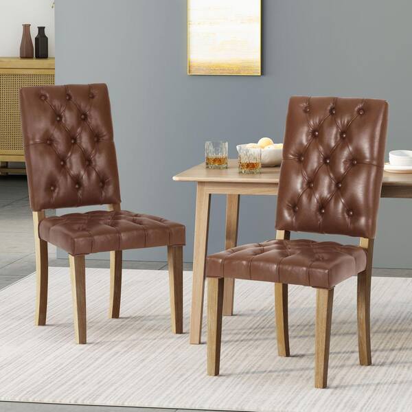 faux leather roll top dining chairs