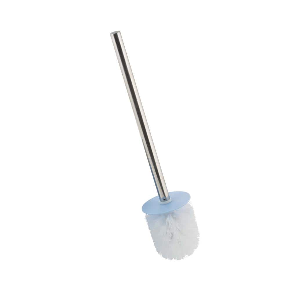 Elle Décor Blue Rubberized Finish Wide Bowl Toilet Brush