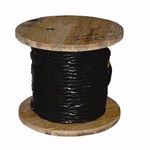 1000 ft. 6 Black Stranded AL USE-2 Cable