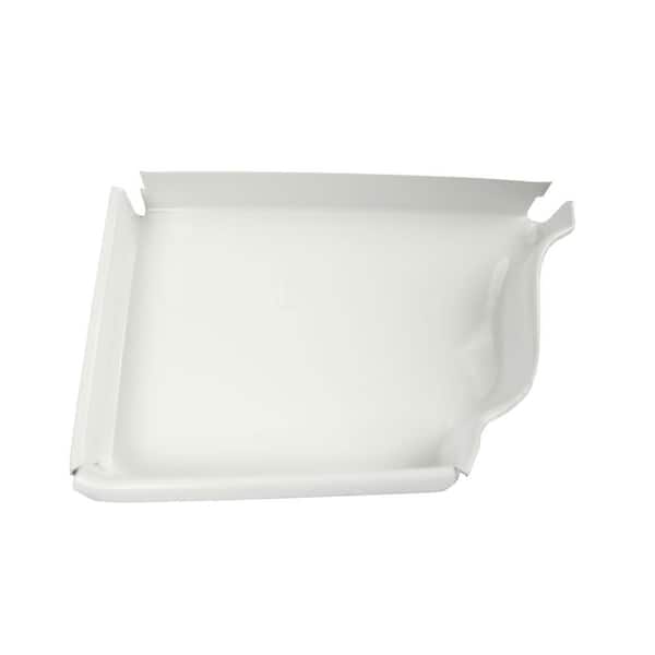Amerimax Home Products 5 in. High Gloss 80° White Aluminum K-Style Left-End Gutter Cap