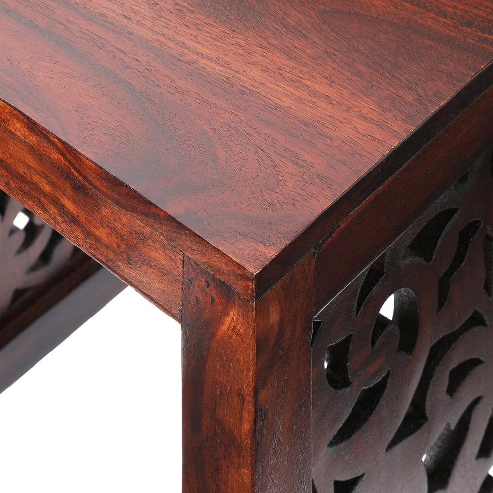Maharaja Walnut Brown 2-Piece Nesting End Table - thumbnail 4