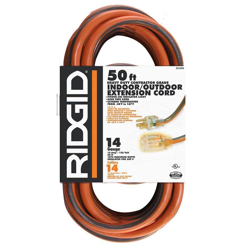 RIDGID 100 ft. 12/3 Extension Cord 74100RGD The Home Depot