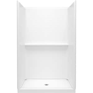 Traverse 48 in. W x 76.38 in. H Five Piece Direct-to-Stud Aclove Shower Surround in White