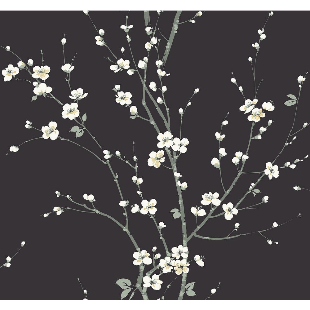 Monterey Black Floral Branch Wallpaper Sample price history on PriceWatchPro