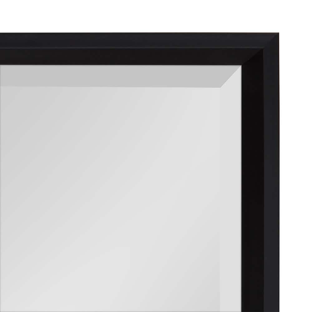 Calter Contemporary Black Polystyrene 25x30 Rectangular Wall Mirror