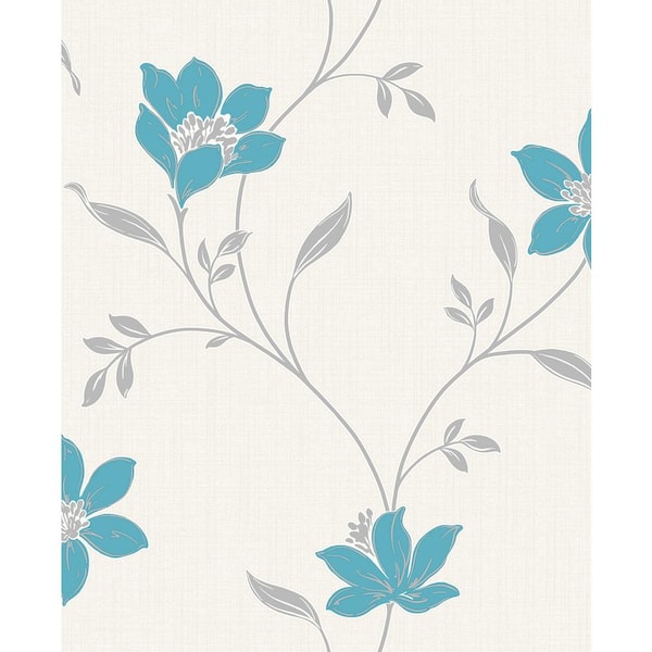 40 Turquoise Floral Wallpaper  WallpaperSafari