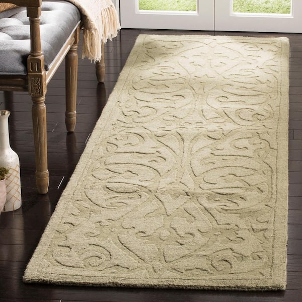 Impressions Sage 2 ft. x 12 ft. Border Runner Rug