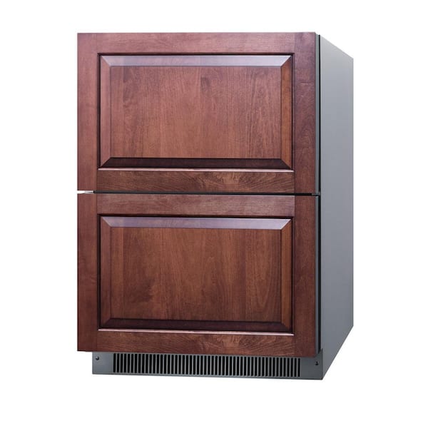 4.8 cu. ft. Under Counter Double Drawer Refrigerator in Stainless Steel,  ADA Compliant