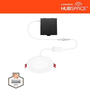 6 in. Smart Ultra Slim New Construction and Remodel RGB+W LED Recessed Kit Powered by Hubspace