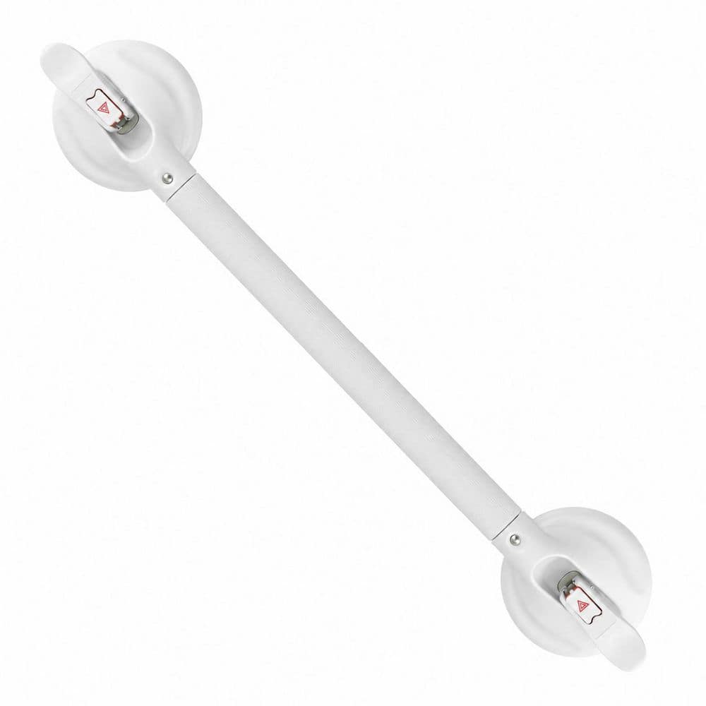 Shower Handle with Dual Strong Suction Cup Grab Bar for Bathroom Safety Support, Seniors and Disabled, White price history on PriceWatchPro